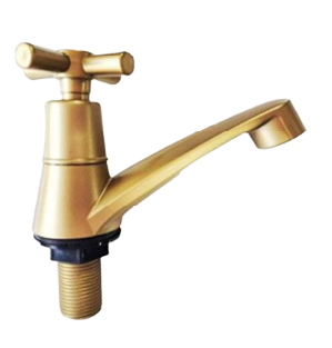 LLAVE LAVAMANOS CRUCETA DORADA